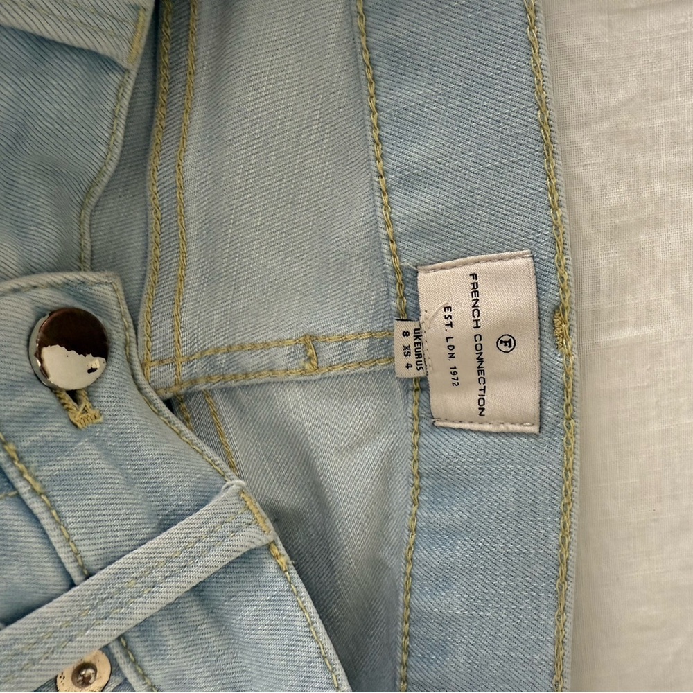 French Connection Sky Blue Denim Pants